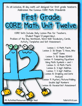 Preview of First Grade CORE Math Unit 12