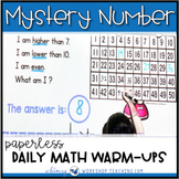 Mystery Number Number Sense Review First Grade Math Lesson