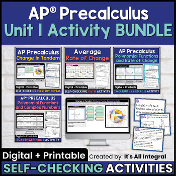 Preview of Unit 1 Polynomial and Rational Functions AP Precalculus Activity Bundle