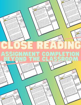 Preview of Unit 1C: Assignment Completion and the Path Ahead Close Reading
