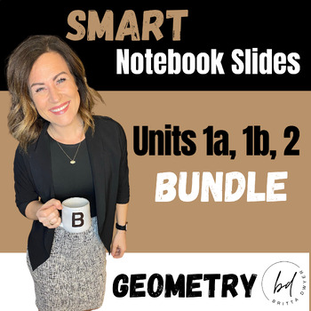 Preview of Unit 1a, 1b, & 2 SMART Slide Bundle | Geometry | IM K-12 Math