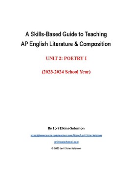 Preview of Unit 2: A Skills-Based Guide to Teaching AP English Lit & Comp (Poetry I)