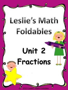 Preview of Unit 2 All you need for Fractions Foldables