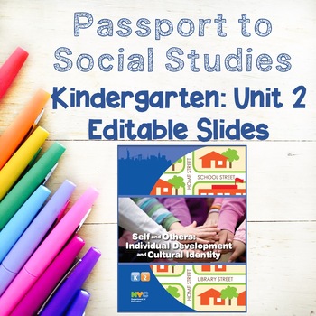 Preview of Unit 2 BUNDLE Passport to Social Studies, KINDERGARTEN Slideshows w Activities