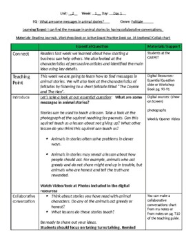 Preview of Unit 2 Bundle Lesson Plans- Wonders Reading 4th Grade Weeks 1-5