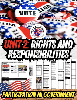 Preview of Unit 2 Bundle: Rights and Responsibilities (Participation In Government)