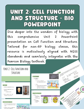 Preview of Unit 2: Cell Function and Structure - BIO PowerPoint