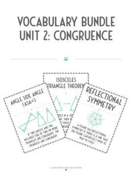 Preview of Unit 2: Congruence (Vocabulary Bundle)