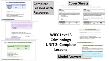 Preview of Unit 2 Criminology: Complete Lessons and Resources