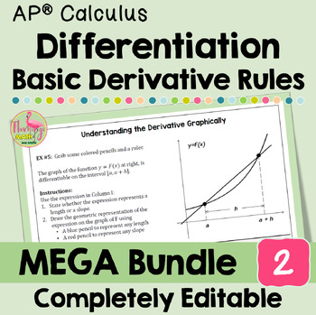 Preview of Differentiation-Basic Derivative Rules MEGA Bundle (Unit 2 Calculus)