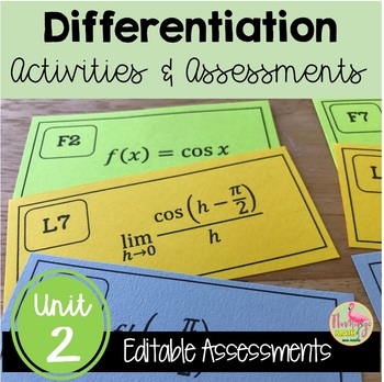 Preview of Calculus Differentiation Activities and Assessments  (Unit 2)
