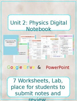 Preview of Unit 2 Digital Notebook (Speed, Velocity and Acceleration)