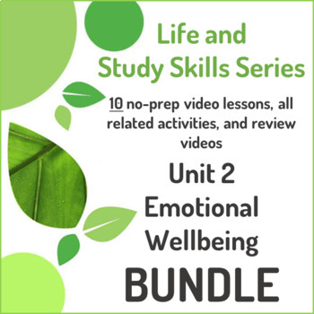 Preview of Unit 2 Emotional Wellbeing No Prep Videos/Activities/Reviews (Bundle)