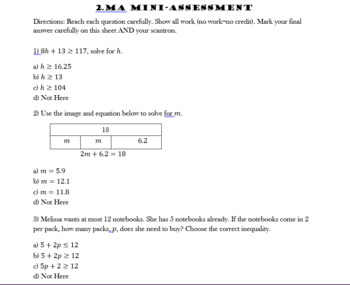 unit 2 equations and inequalities answer key homework 6