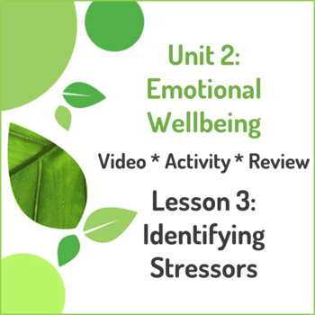 Preview of Unit 2 Lesson 3: Identifying Stressors Video/Activity/Review