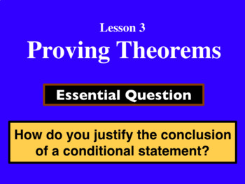 Preview of Unit 2 Lesson 3: Proving Theorems presentation