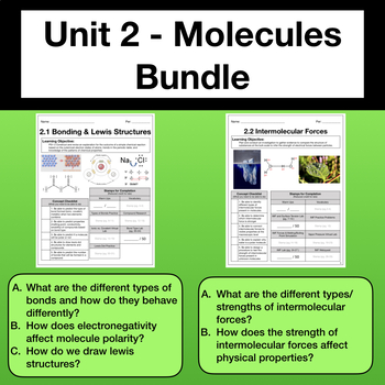 Preview of Unit 2 - Molecules Bundle