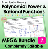 Polynomial Power Rational Functions MEGA Bundle with Lesso