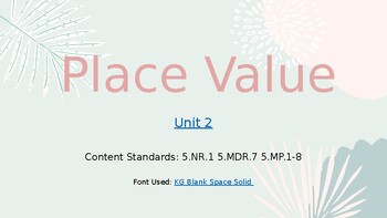 Preview of Unit 2 - Powers of Ten, Length and Measurement GaDOE 5th Grade