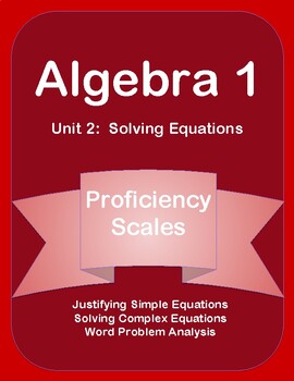 Preview of Unit 2 Proficiency Scales