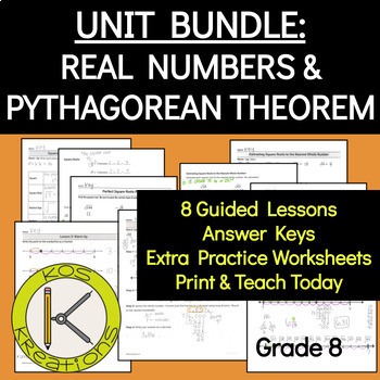 Preview of Real Numbers & Pythagorean Theorem Unit Bundle
