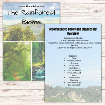 Preview of Unit 2- The Rainforest- Land Biomes of the World | Homeschool Science Lessons