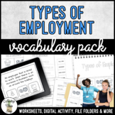 Unit 2 Types of Employment - Vocabulary Packet
