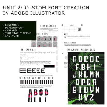 Preview of Unit 2: Typography: Creating a Custom Font in Illustrator with Design Process