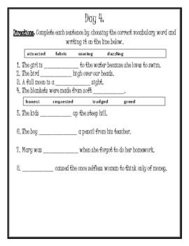 wonders homework 4th grade