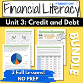 Unit 3 CREDIT AND DEBT BUNDLE: Financial Literacy- Workshe