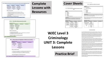 Preview of Unit 3 Criminology: Complete Lessons and Resources