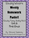 Unit 3 First Grade Homework Packet- McGraw Hill's Reading Wonders