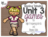 Unit 3 Games for Reading Wonders Grade 1