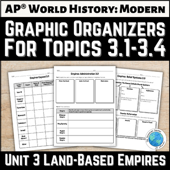 Preview of Unit 3 Graphic Organizer Activities for use with AP® World History | APWH