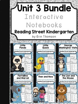 Preview of Kindergarten Unit 3 Interactive Notebooks Bundle