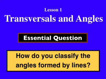 Preview of Unit 3 Lesson 1: Transversals and Angles presentation