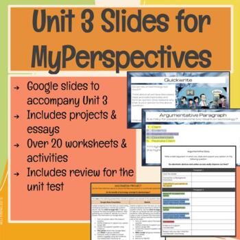 Preview of 6th Grade Unit 3 Slides for MyPerspectives Curriculum