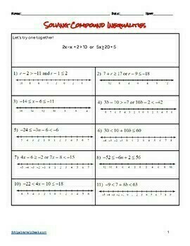 Preview of Unit 3: Solving Inequalities | Emerging Solving Compound Inequalities | EasyEdit