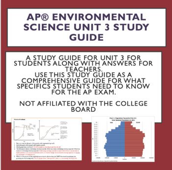 Preview of Unit 3 Study Guide for AP Environmental Science