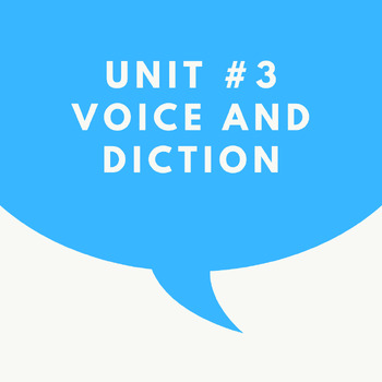 Preview of Unit #3: Voice and Diction - Oral Communication or Speech
