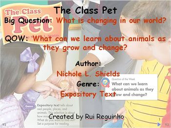 Preview of Unit 3 Week 3 - The Class Pet - Lesson (Version 2013 and 2011 only)