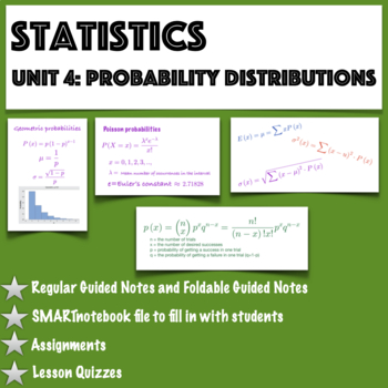 Preview of Statistics - Unit 4 Bundled: Probability Distributions