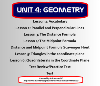 Preview of Unit 4: Geometry (Math 1)