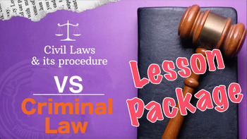 Preview of Unit 4 - Grade 11 Law - Civil Law vs. Criminal Law - Package