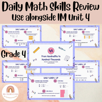 Preview of Unit 4, Grade 4- Daily Review Practice Problems- Place Value 