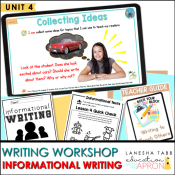 Preview of Unit 4: Informational Writing- Digital + Printable Distance Learning