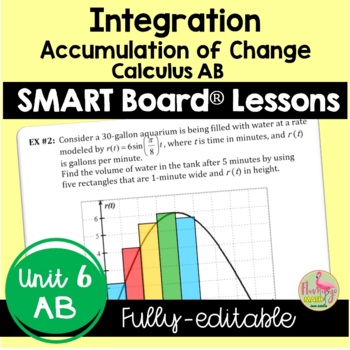 Preview of Calculus Integration SMART Board Lessons (AB Version - Unit 6) Distance Learning