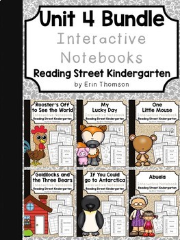 Preview of Kindergarten Unit 4 Interactive Notebooks Bundle