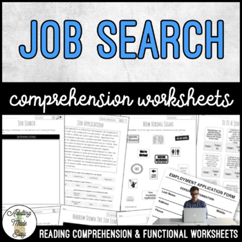 Preview of Unit 4 Job Search - Reading Comprehension & Functional Worksheets