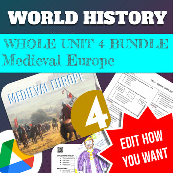 Preview of Unit 4 - Medieval Europe - WHOLE UNIT BUNDLE